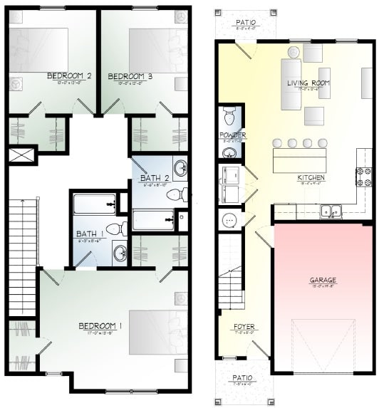 Floor Plans of Towne Park Apartments in Springdale, AR